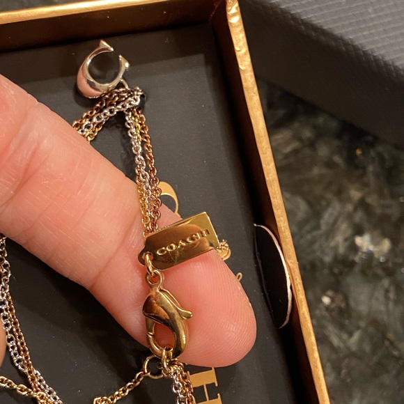 Coach Gold Silver Rose gold 3 Layer bracelet NWT - Picture 5 of 8